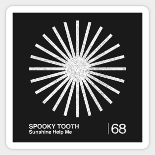 Spooky Tooth / Minimalist Graphic Artwork Design Sticker